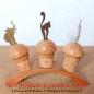 Preview: Vintage Korken Set mit Elefant & Katze