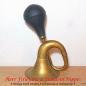 Preview: Alte Vintage Hupe, Handhupe, Tröte, Horn für Oldtimer und Auto aus Metall insbesondere Messing mit Ballhupe (30cm)