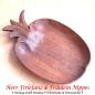 Preview: Alte Vintage Schale aus vermutlich Teak Holz in Form einer Ananas aus den 50er 60er Jahren der DDR (16cm)