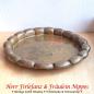 Preview: Antikes Messing Tablett (Ø 25cm)