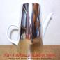Preview: Alte Midcentury Vintage Melitta Kanne insbes. Kaffeekanne aus weißem Porzellan mit silberfarbener Thermohaube 750ml