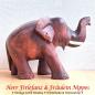 Preview: Kleine Vintage Midcentury Deko Figur Elefant aus rötlich braunem Teak Holz geschnitzt vermutlich 50er  60er Jahre