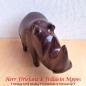 Preview: Vintage Nashorn aus Teakholz (17cm lang)