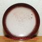 Preview: Kleine runde Vintage Emaille Schale / Tellerchen aus Metall in rosa und braun emailliert aus den 50er Jahren