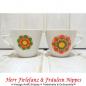 Mobile Preview: 4 Vintage Kaffeetassen mit "Retro" Blumen (Seltmann Weiden)