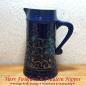 Mobile Preview: Vintage Lava Krug aus Keramik in verschiedenen Blau Tönen aus den 50er  60er Jahren (9007, Strehla, DDR)