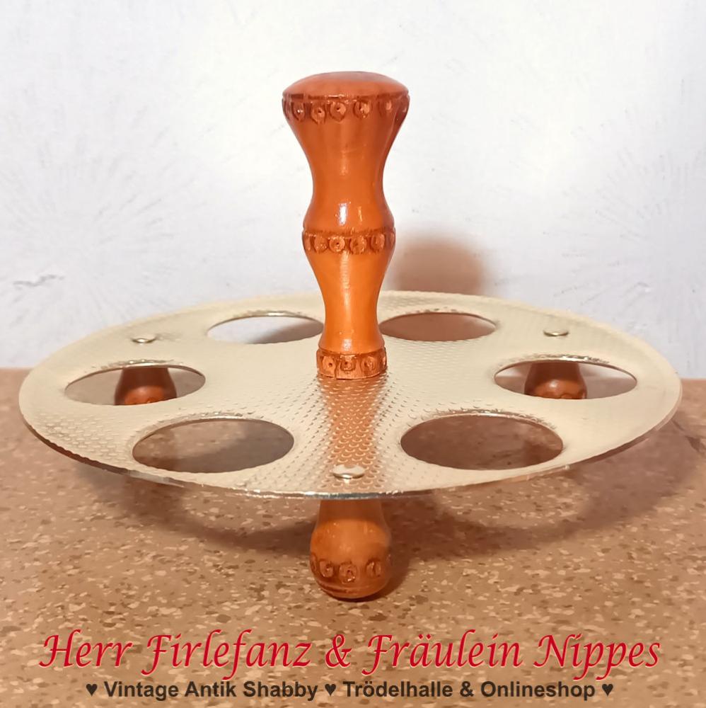 Preview: 6 Vintage Schnapsgläser inkl. Halterung