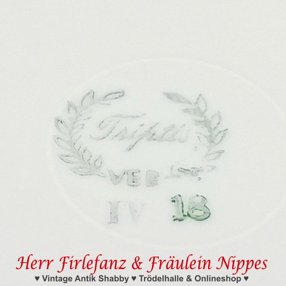 Preview: 6 Frühstücksteller mit bunten Blumen (VEB Triptis)