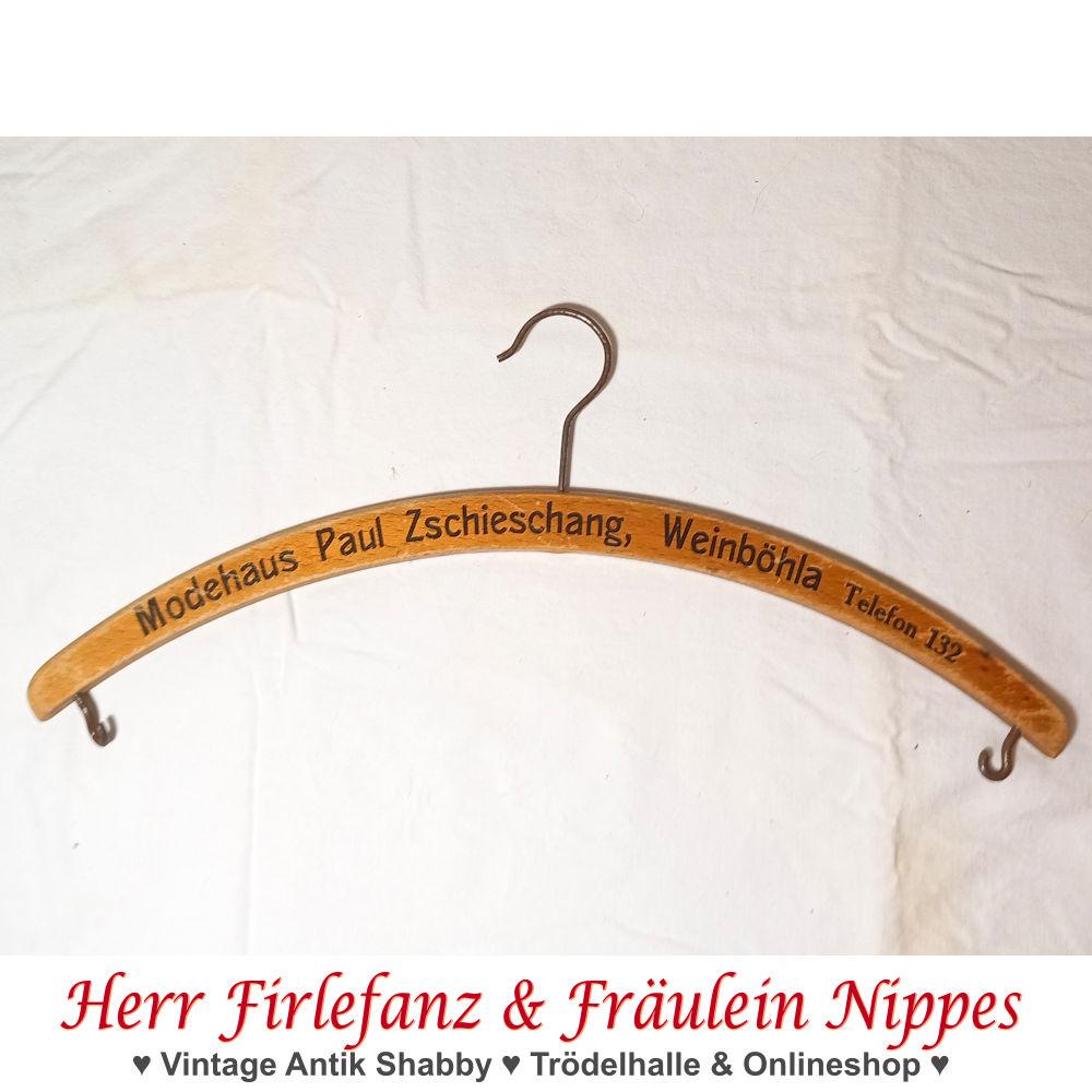 Preview: 7 Vintage Kleiderbügel mit Aufdruck