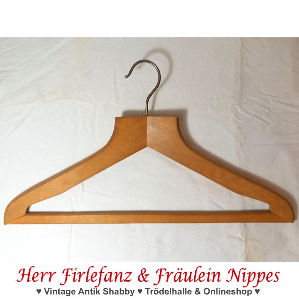 Preview: 7 Vintage Kleiderbügel mit Aufdruck