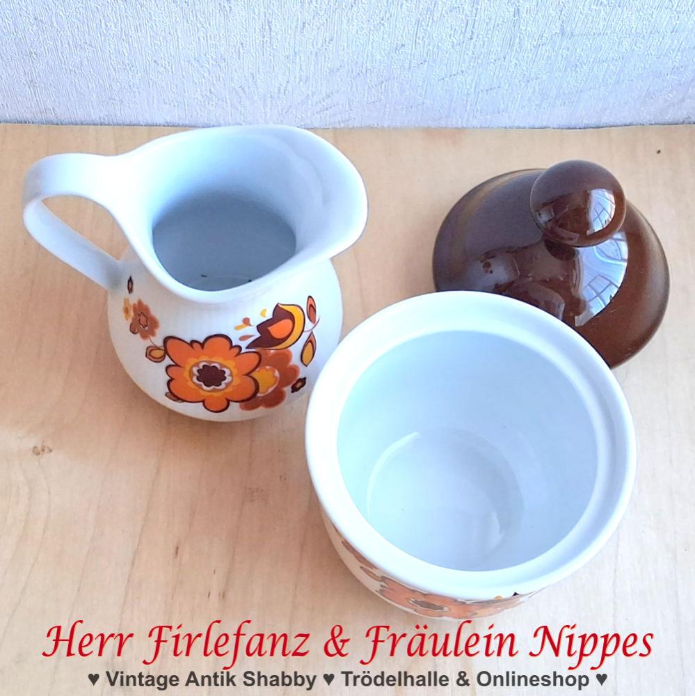 Preview: Vintage Zuckerdose & Milchkännchen (Seltmann Weiden)