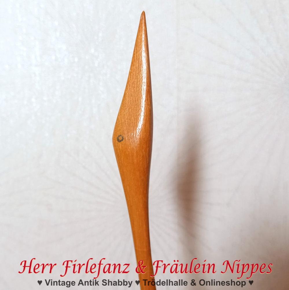 Preview: Vintage Kranich aus Holz (35cm)