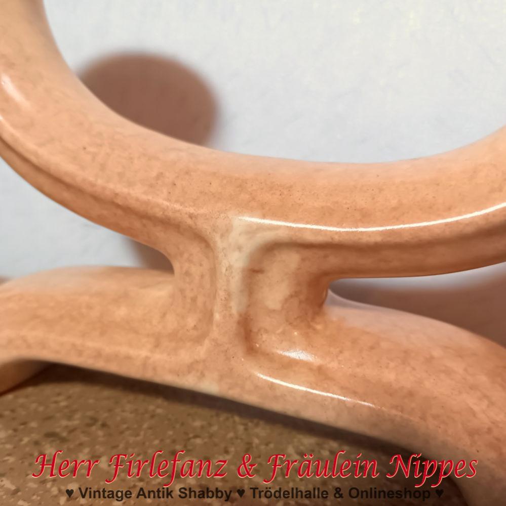 Preview: Vintage Kerzenständer aus Keramik (beige)