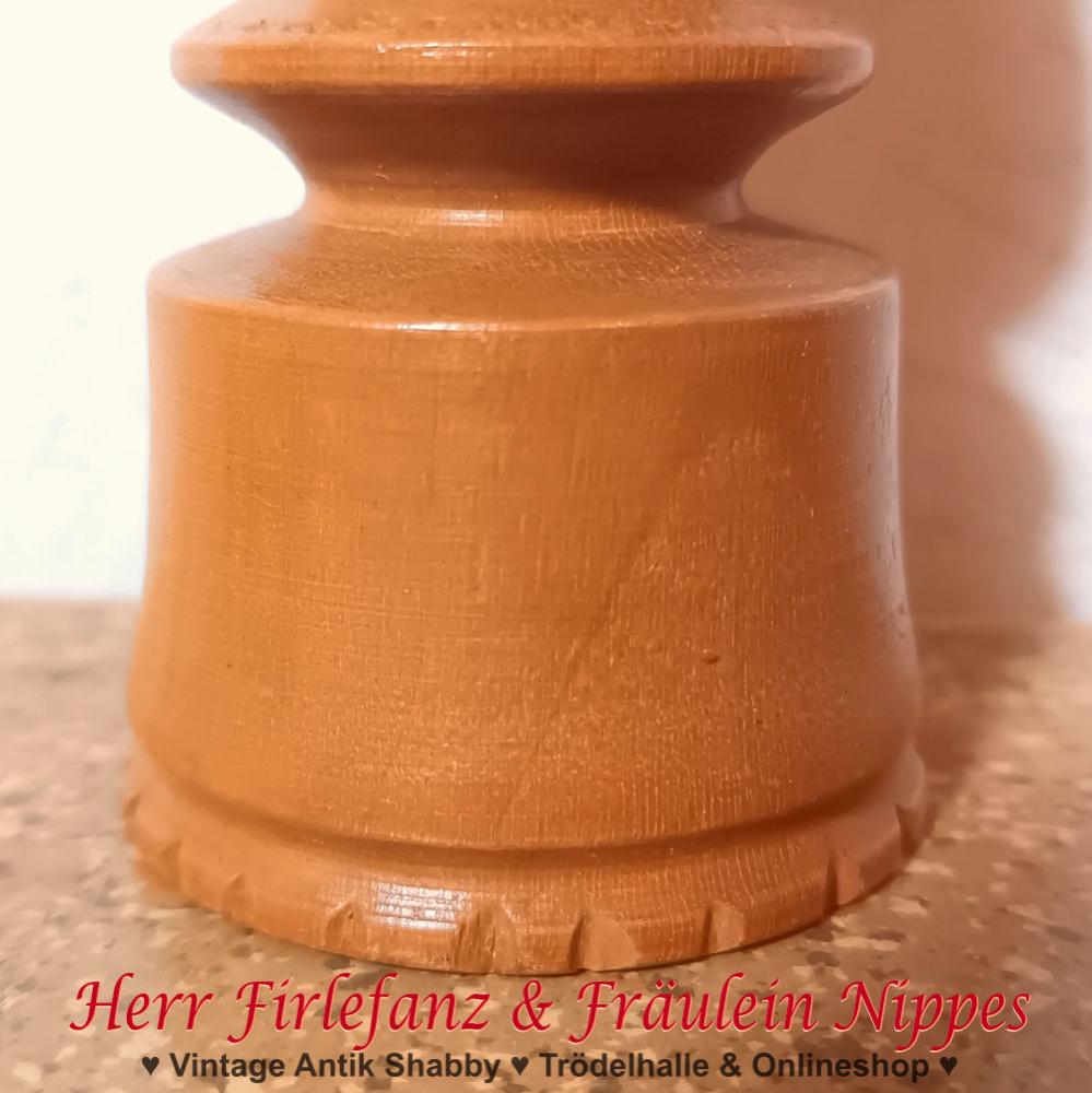 Vintage Kerzenständer aus Holz (22,5cm)
