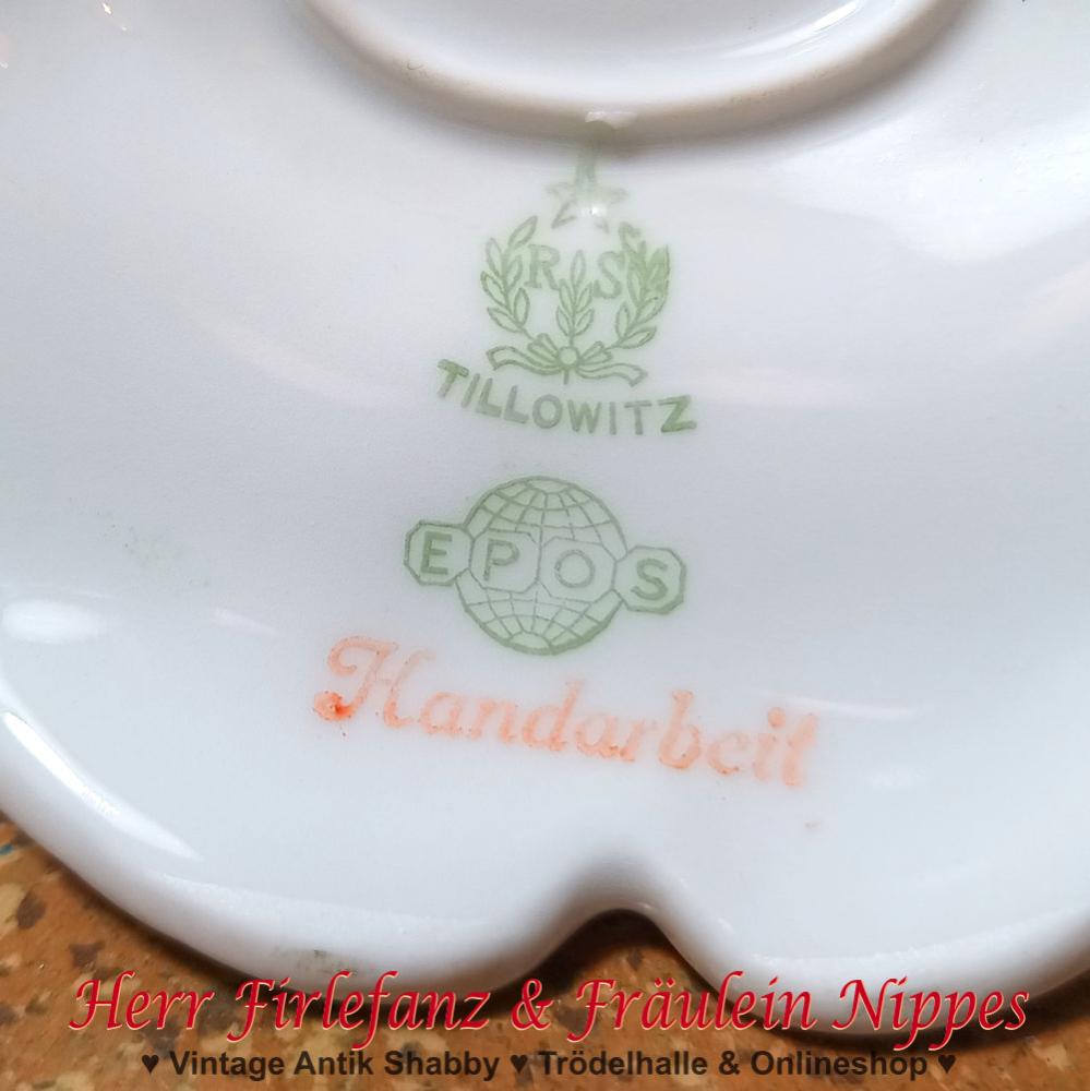 Preview: Antiker Kerzenständer aus Porzellan