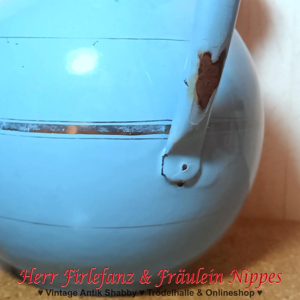 Vintage Emaille Vase / Krug 24cm