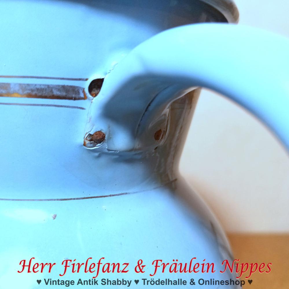 Vintage Emaille Vase / Krug 24cm