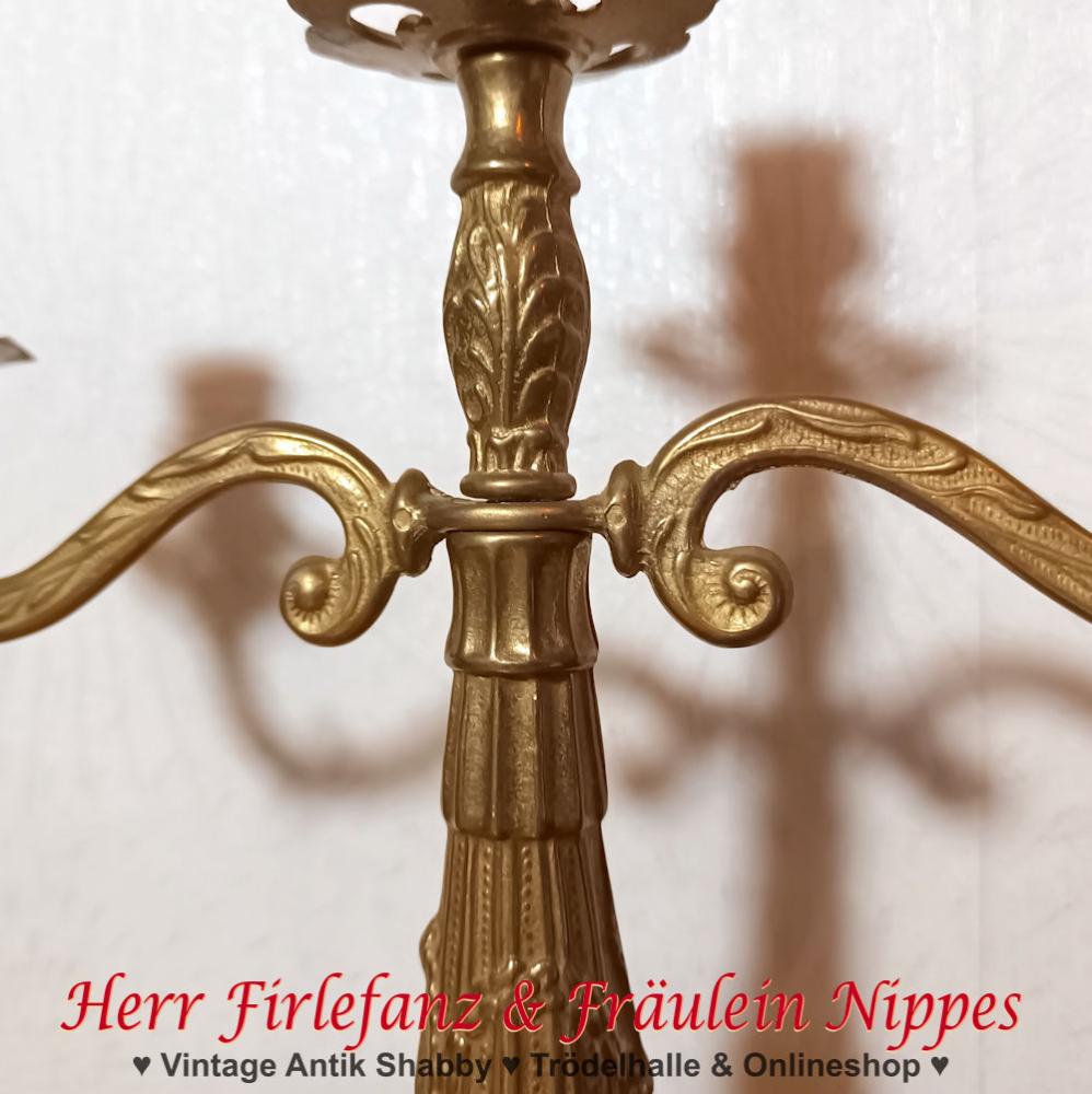 Preview: Antiker 3 flammiger Kandelaber (30cm)