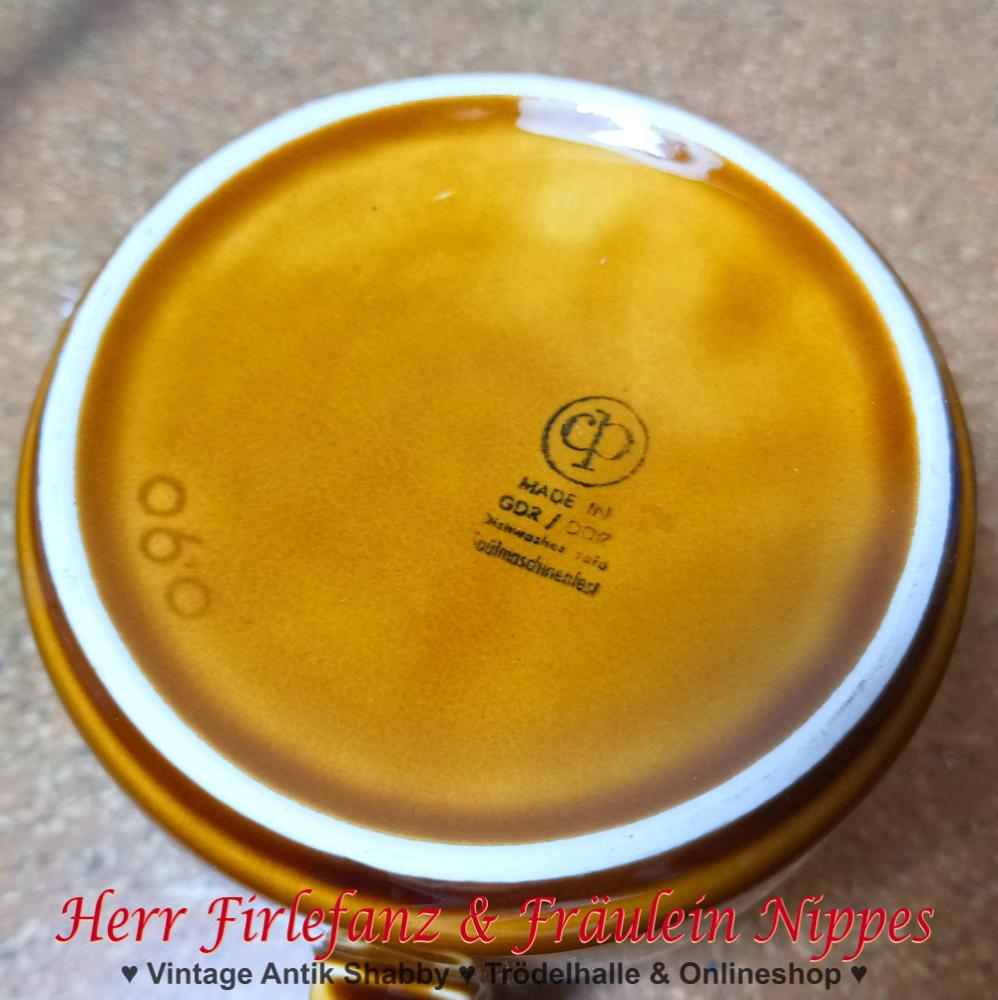 Preview: Vintage DDR Teekanne aus Keramik (900ml, Colditz)