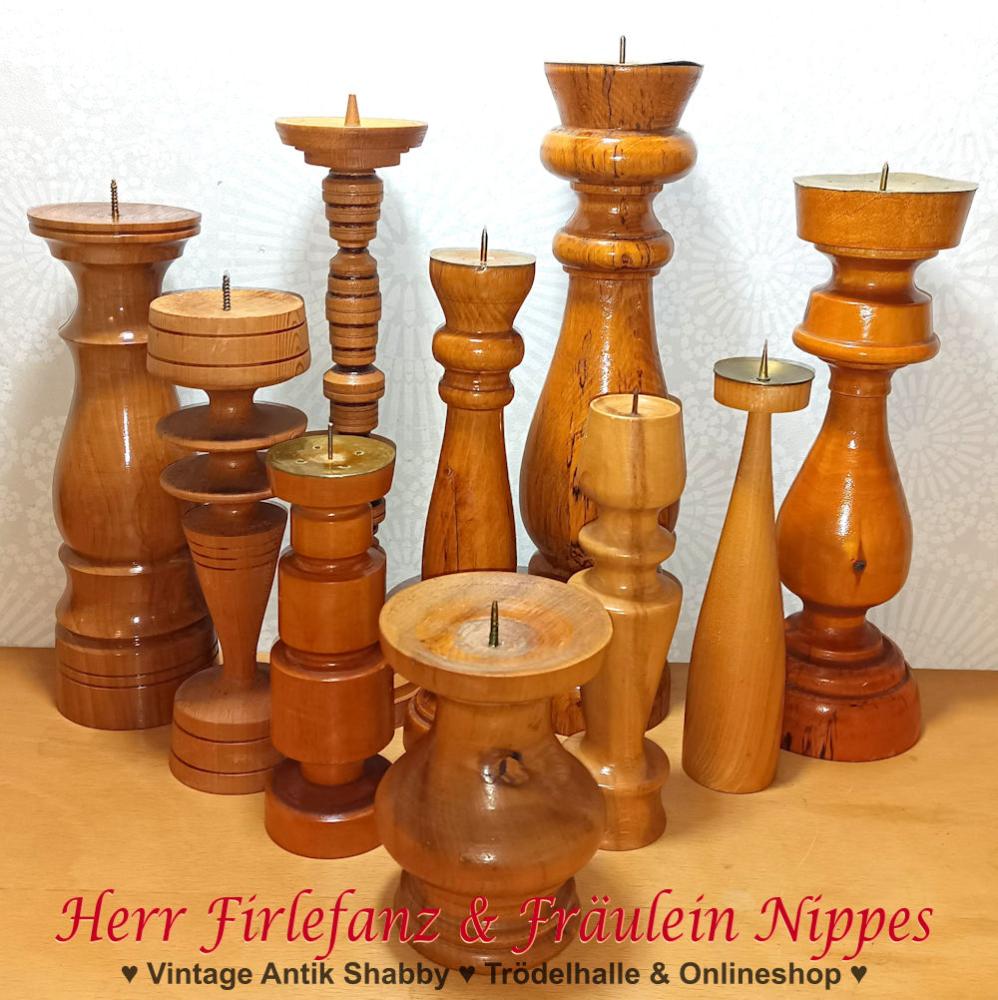 Vintage Kerzenständer aus Holz