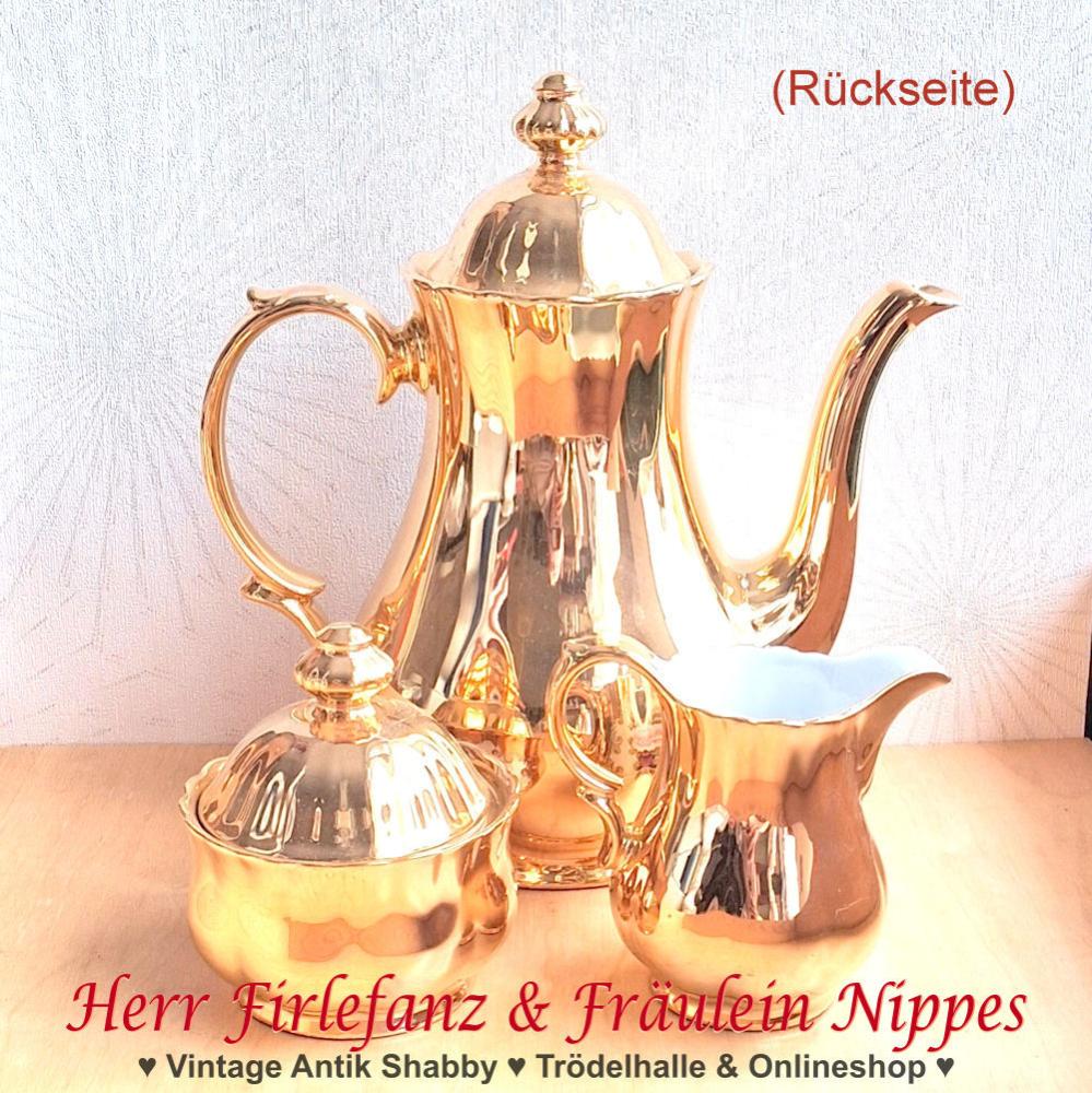 Kaffeeservice mit Golddekor und Rosen (HK Koch)