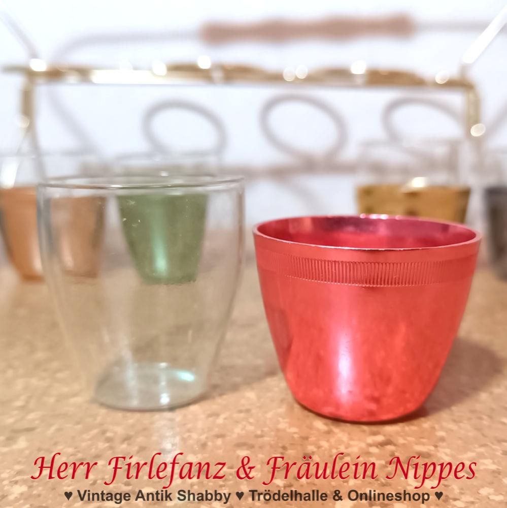 6 Vintage Schnapsgläser inkl. Stringhalterung