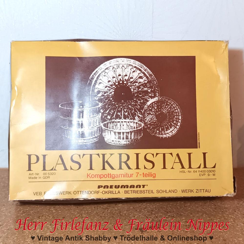 7tlg. Kompottgarnitur Plastkristall