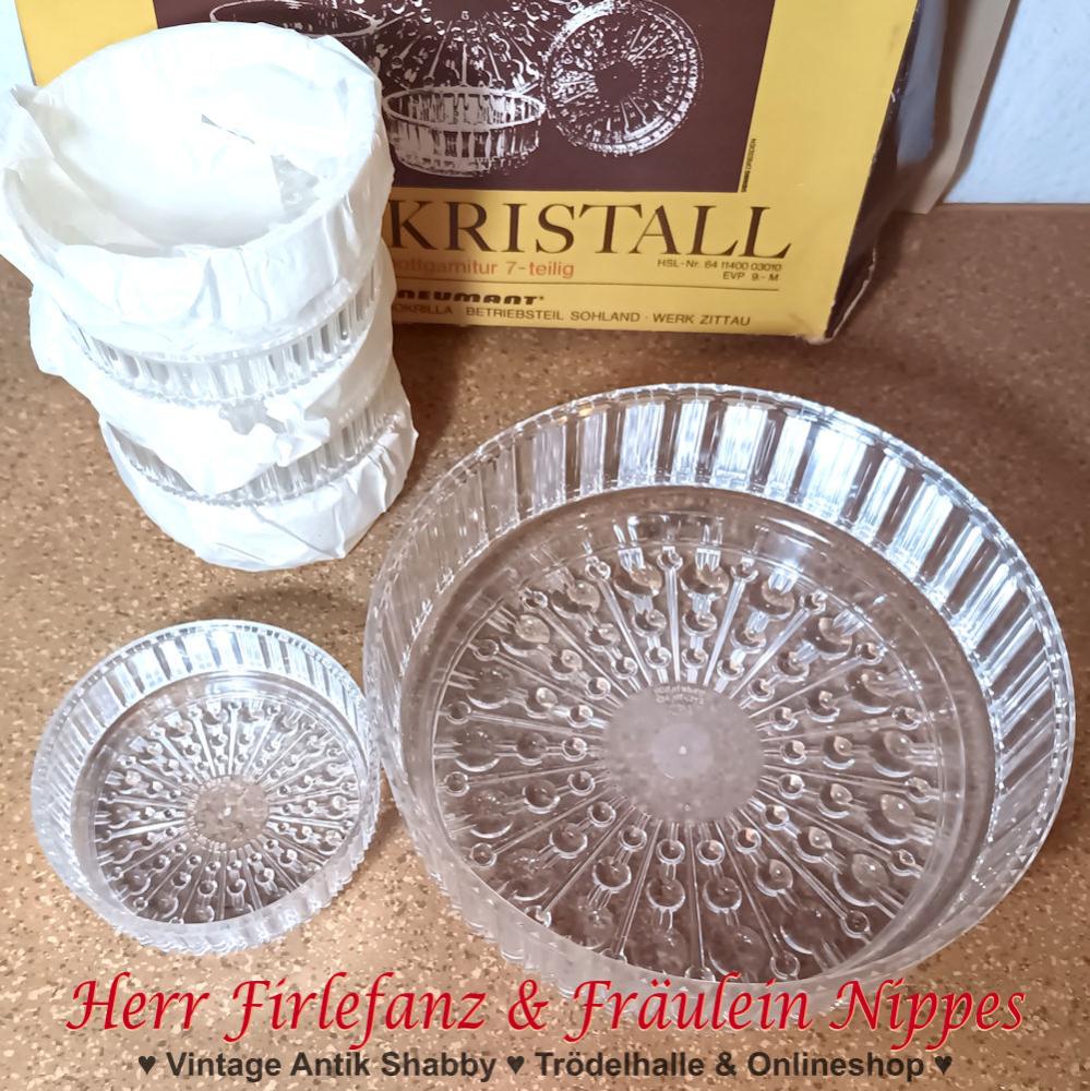 7tlg. Kompottgarnitur Plastkristall