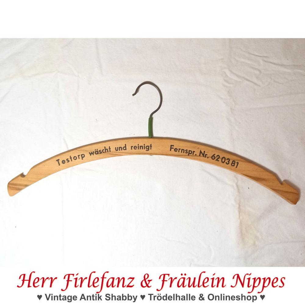 7 Vintage Kleiderbügel mit Aufdruck