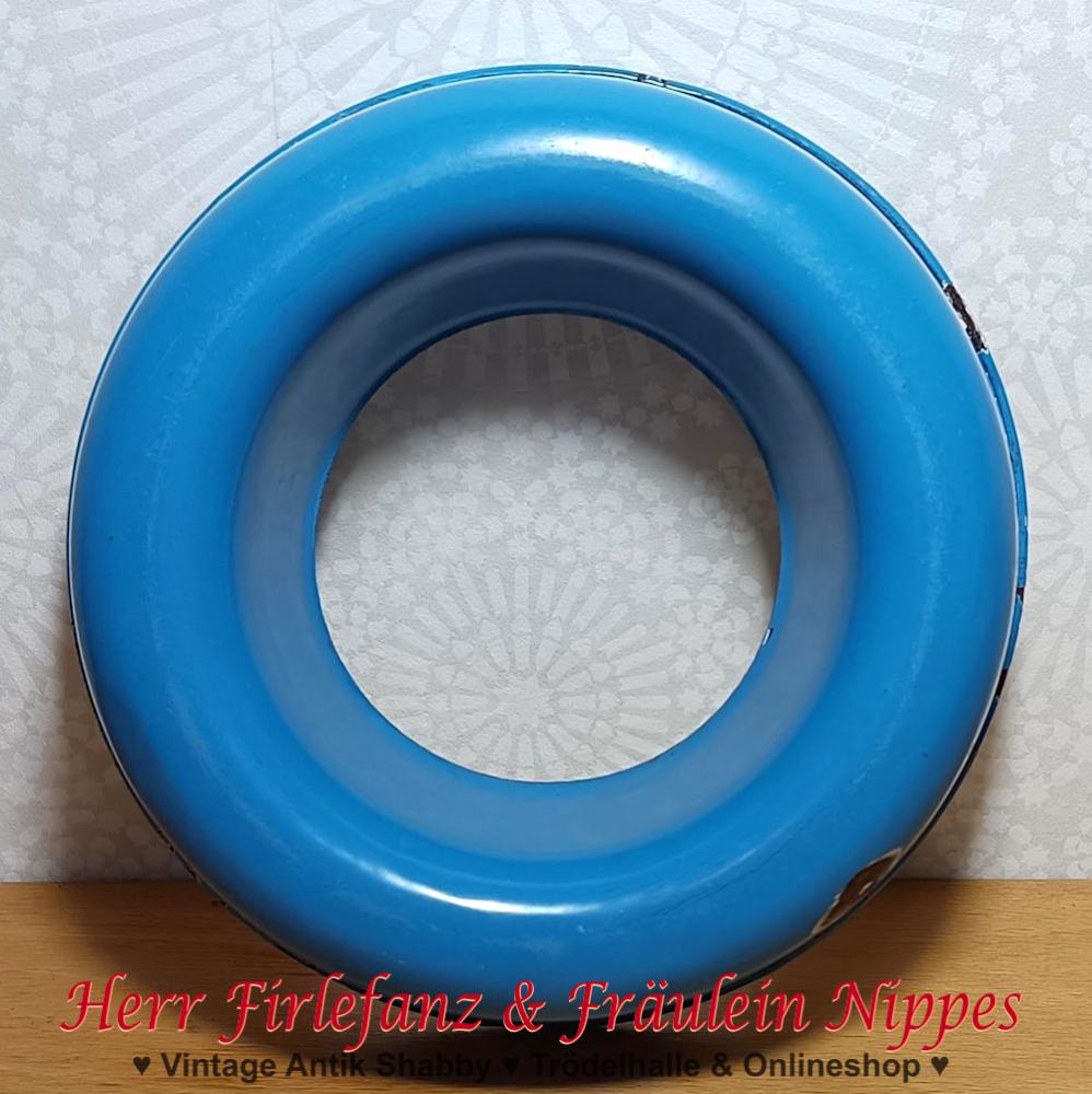 Blaue Emaille Ringbackform (Ø 20cm)