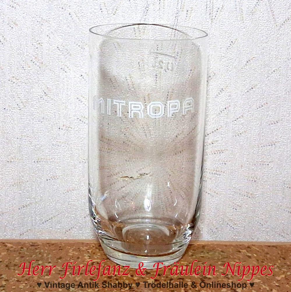 Alte Vintage DDR Gläser bzw. Trinkgläser MITROPA für Saft, Limo, Wasser oder Bier aus den 80er Jahren 200ml