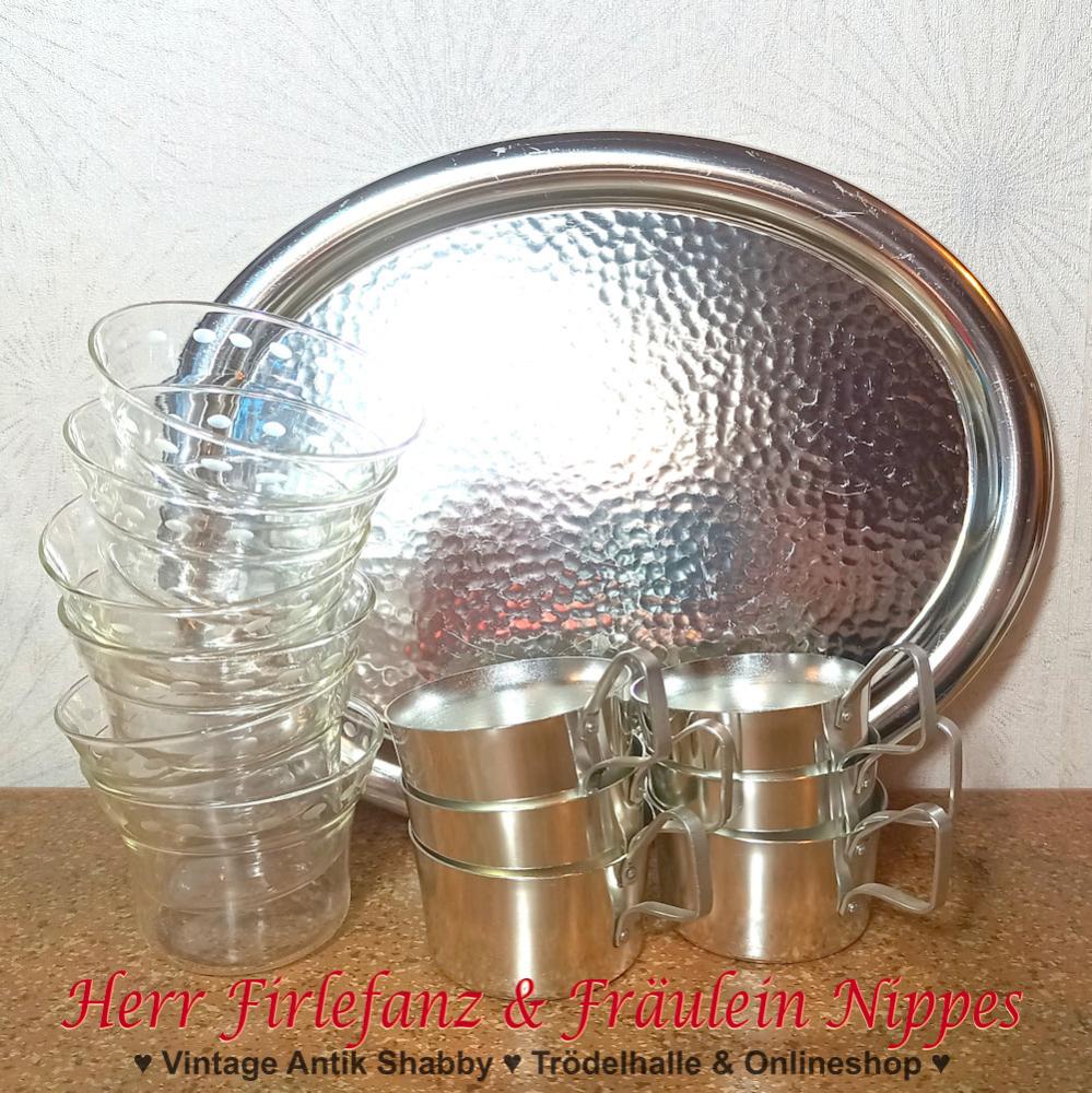 Vintage Teegläser Set aus DDR Zeiten