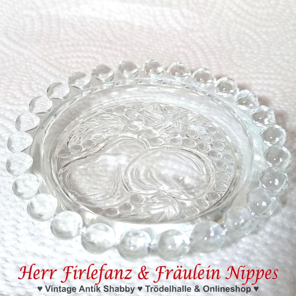 Glasuntersetzer mit Birne & Apfel (Ø 10cm)