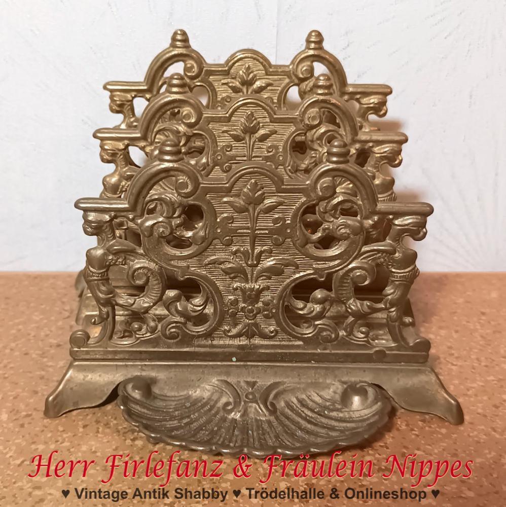 Opulenter Briefständer aus Messing im Antik Stil (2)
