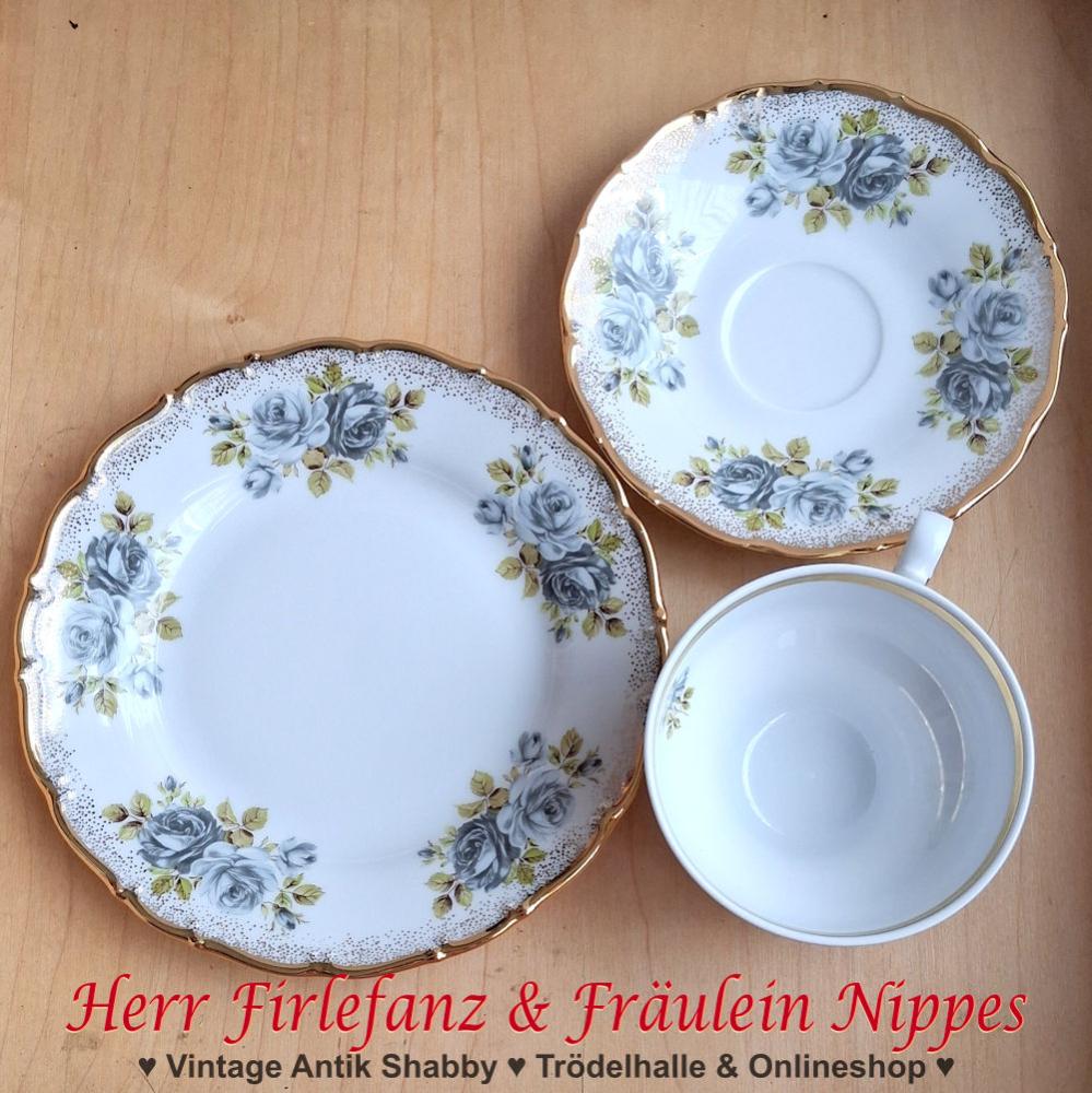 Sammeltasse mit grauen Rosen (Collection Carat Decor)