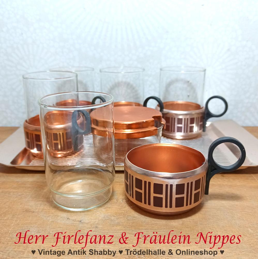 70er Jahre Vintage Teegläser Set
