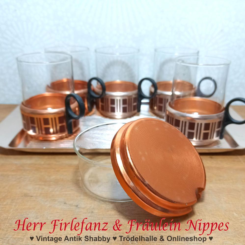 70er Jahre Vintage Teegläser Set