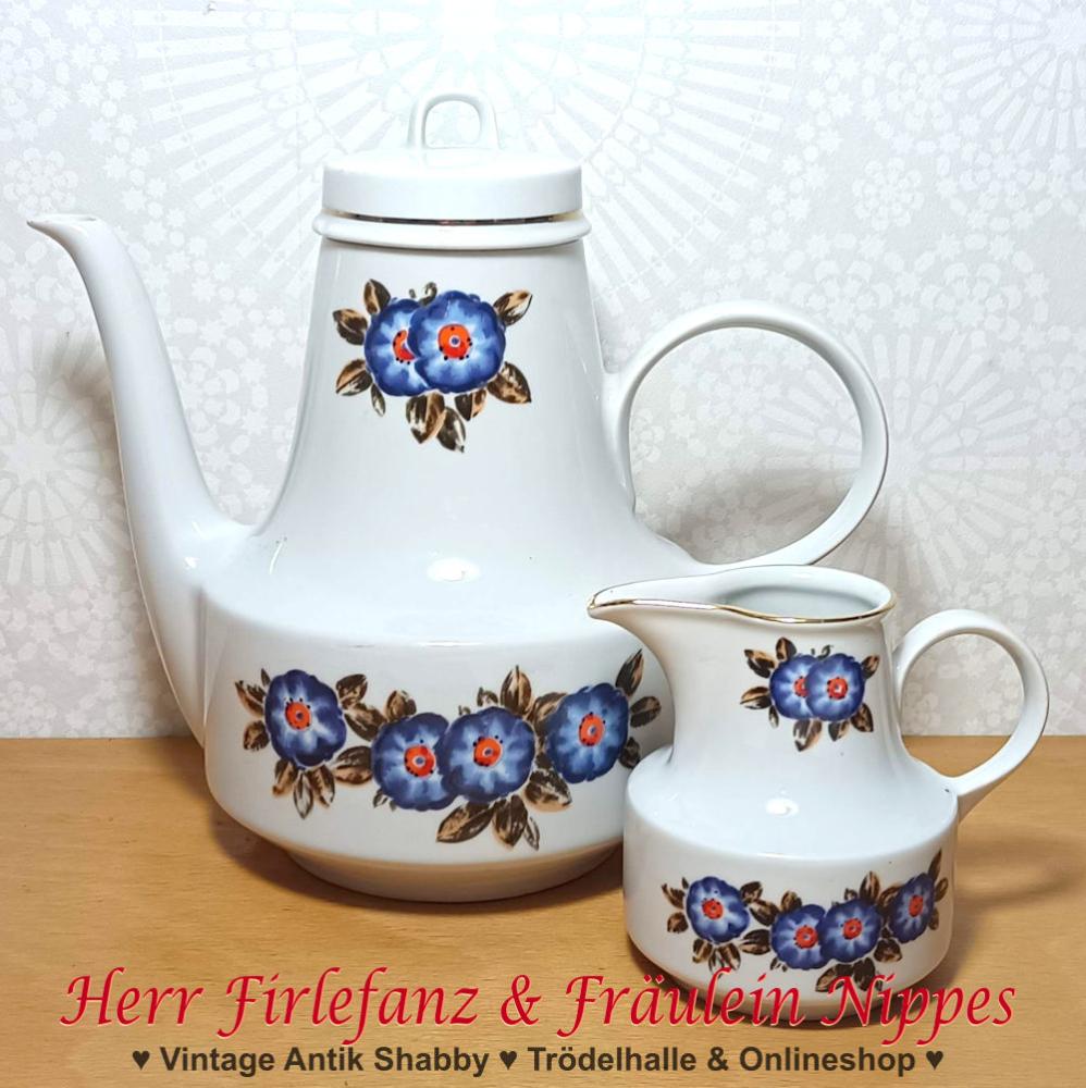 Vintage Kaffeekanne Sahnekännchen Henneberg DDR