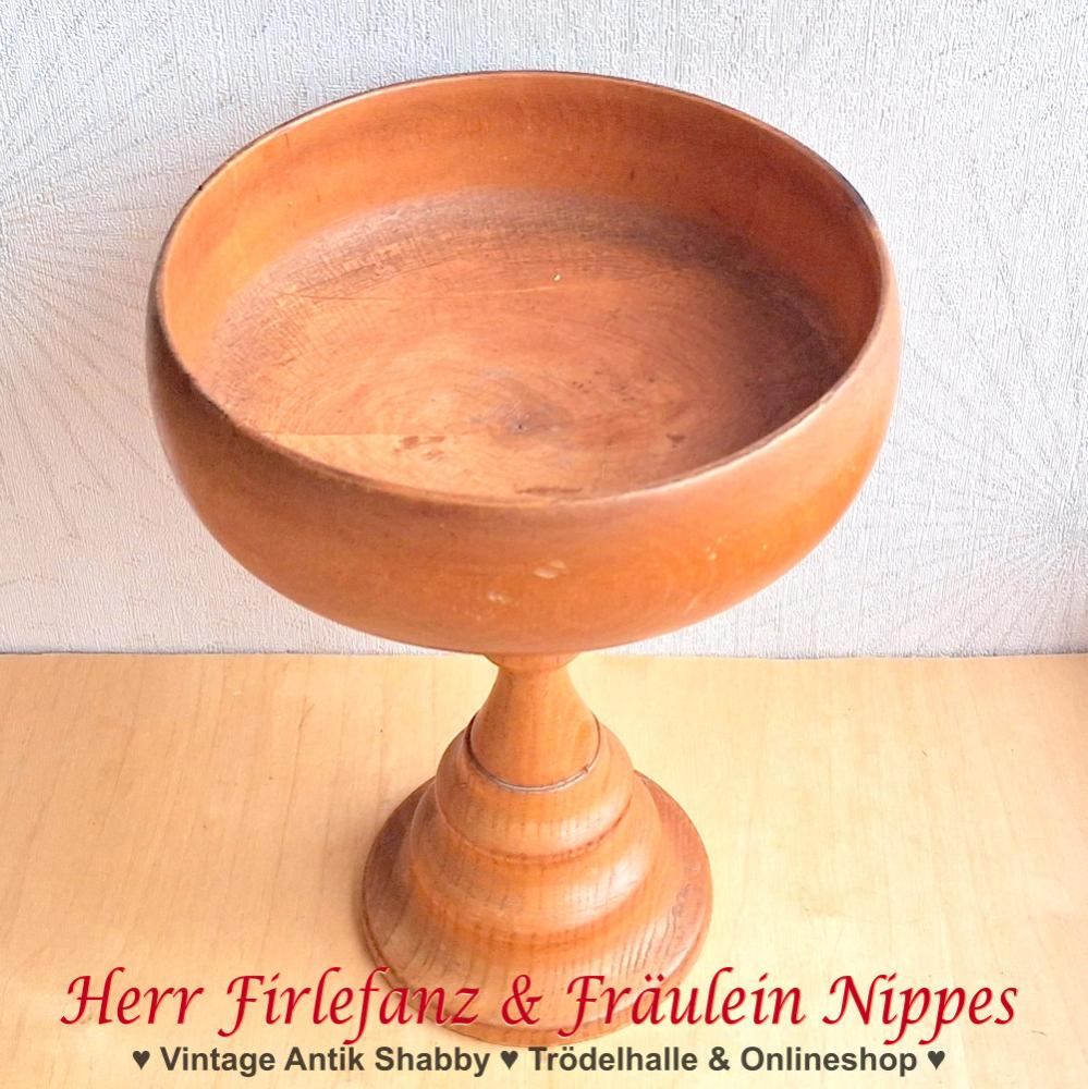 Vintage Schale aus Holz (20cm hoch)